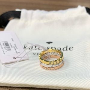 Kate Spade ♠️ stack ring set size 5